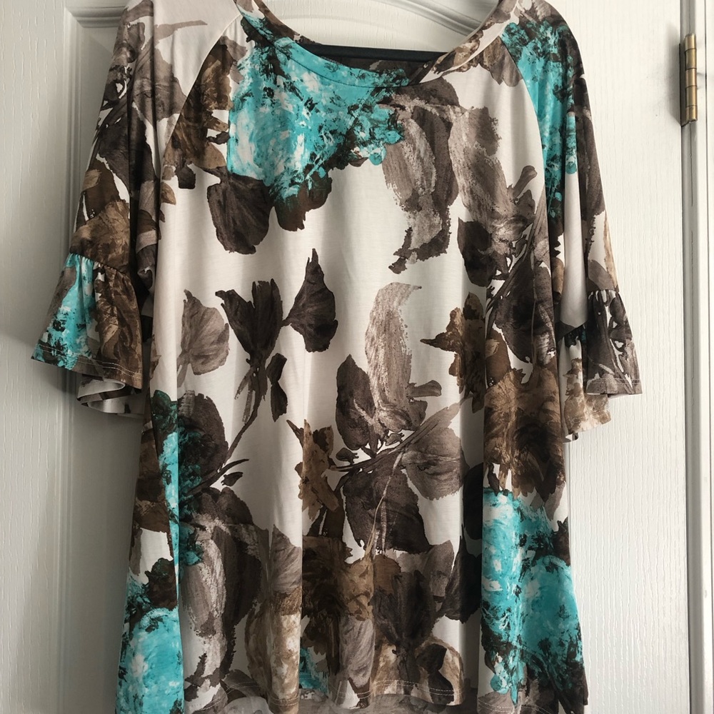 Jules and James Women’s Top Blouse Shirt Ruffle Sleeve